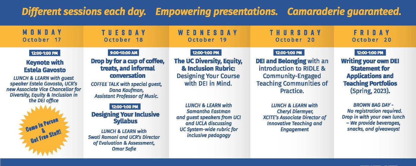 T&L week agenda