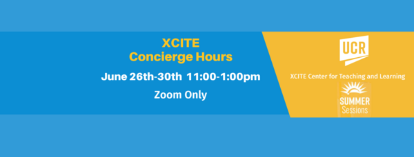 XCITE Concierge Hours June 26th-June30th 11am-1pm, Click button to Join Zoom.