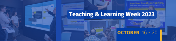 teaching and learning week poster for 2023 on October 16-20 | XCITE ...