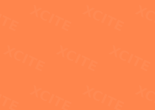 XCITE logo background orange