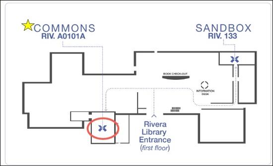 XCITE center for teaching and learning location map